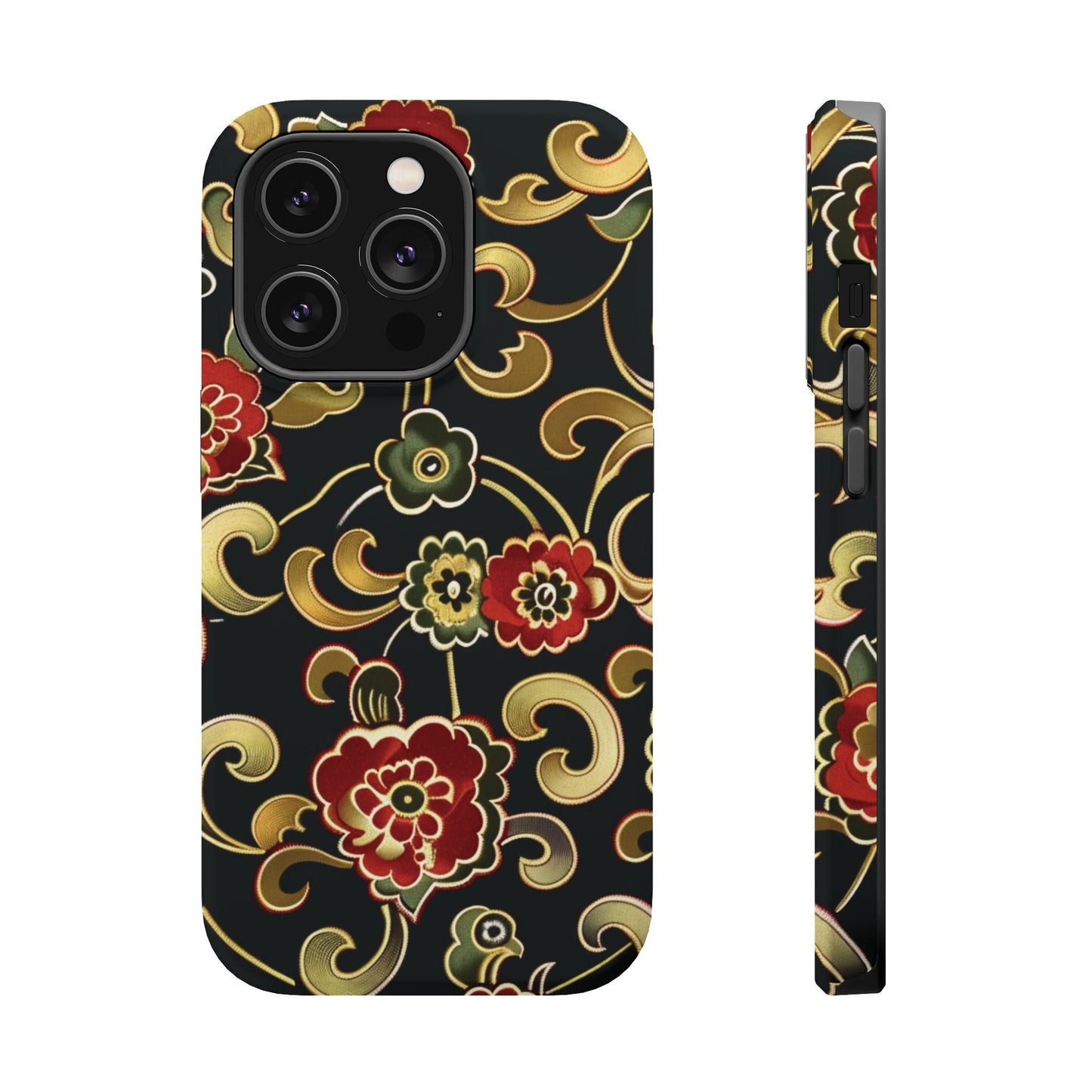 Floral Scroll Magnetic Impact - Resistant Phone Case - DIGITAL X