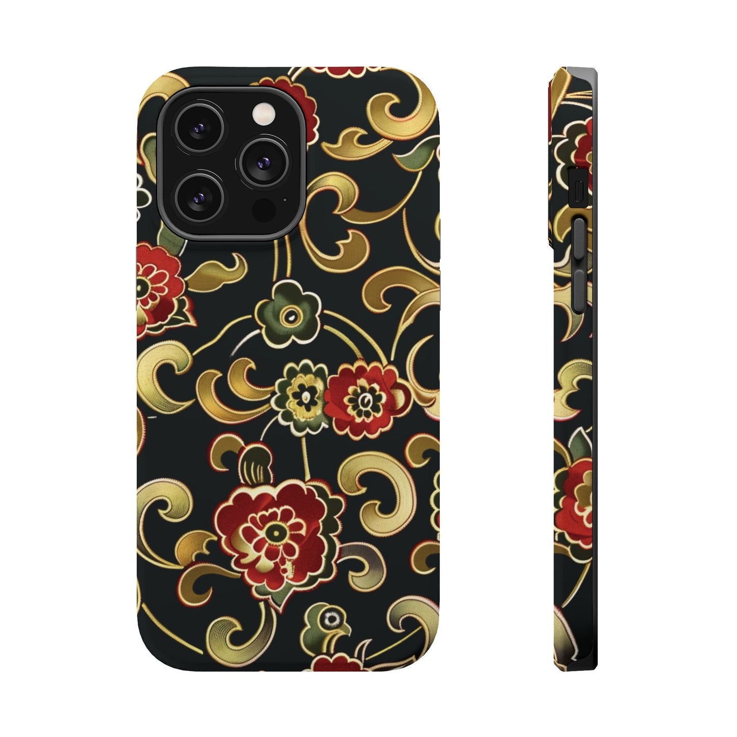 Floral Scroll Magnetic Impact - Resistant Phone Case - DIGITAL X