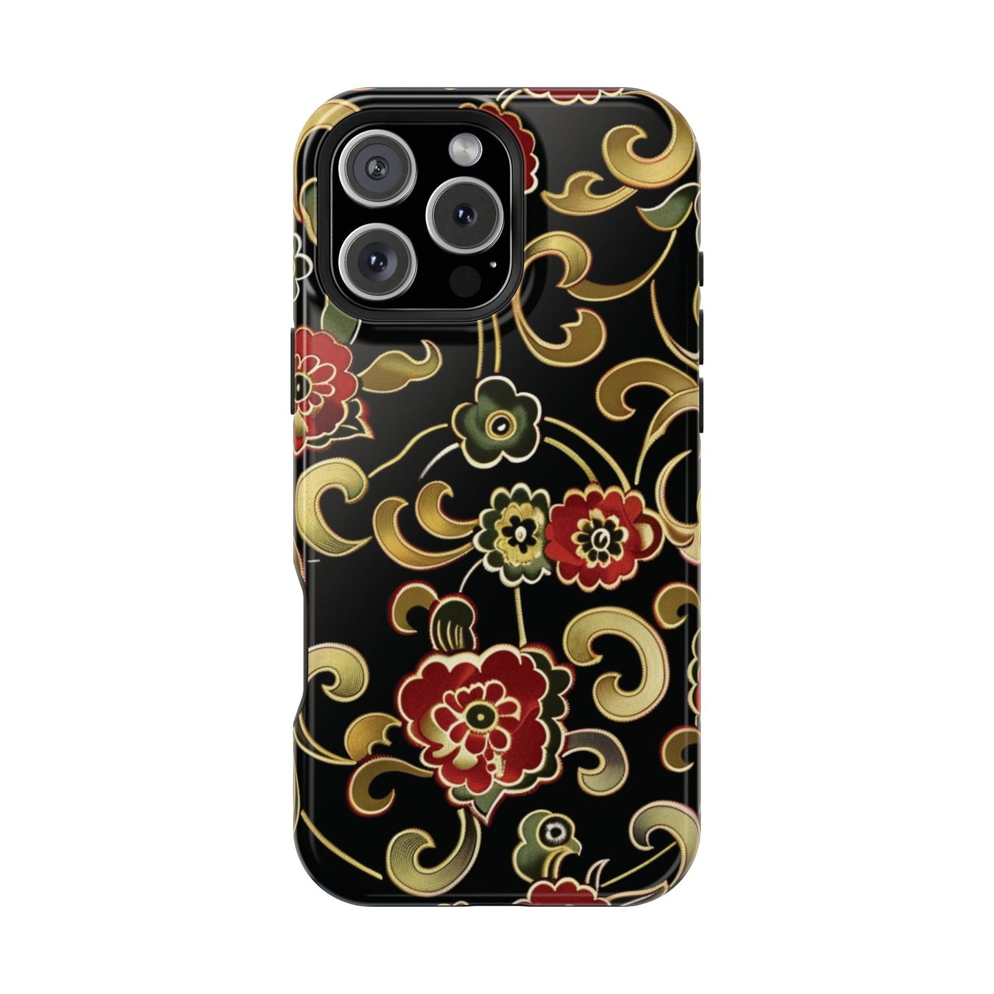 Floral Scroll Magnetic Impact - Resistant Phone Case - DIGITAL X