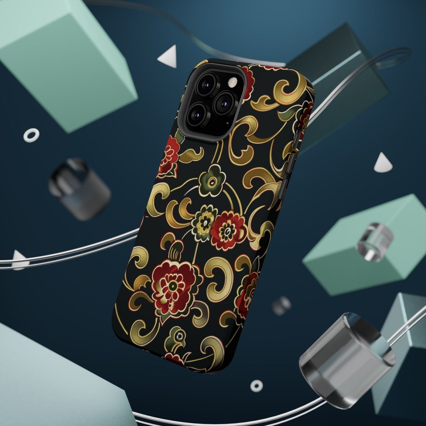 Floral Scroll Magnetic Impact - Resistant Phone Case - DIGITAL X