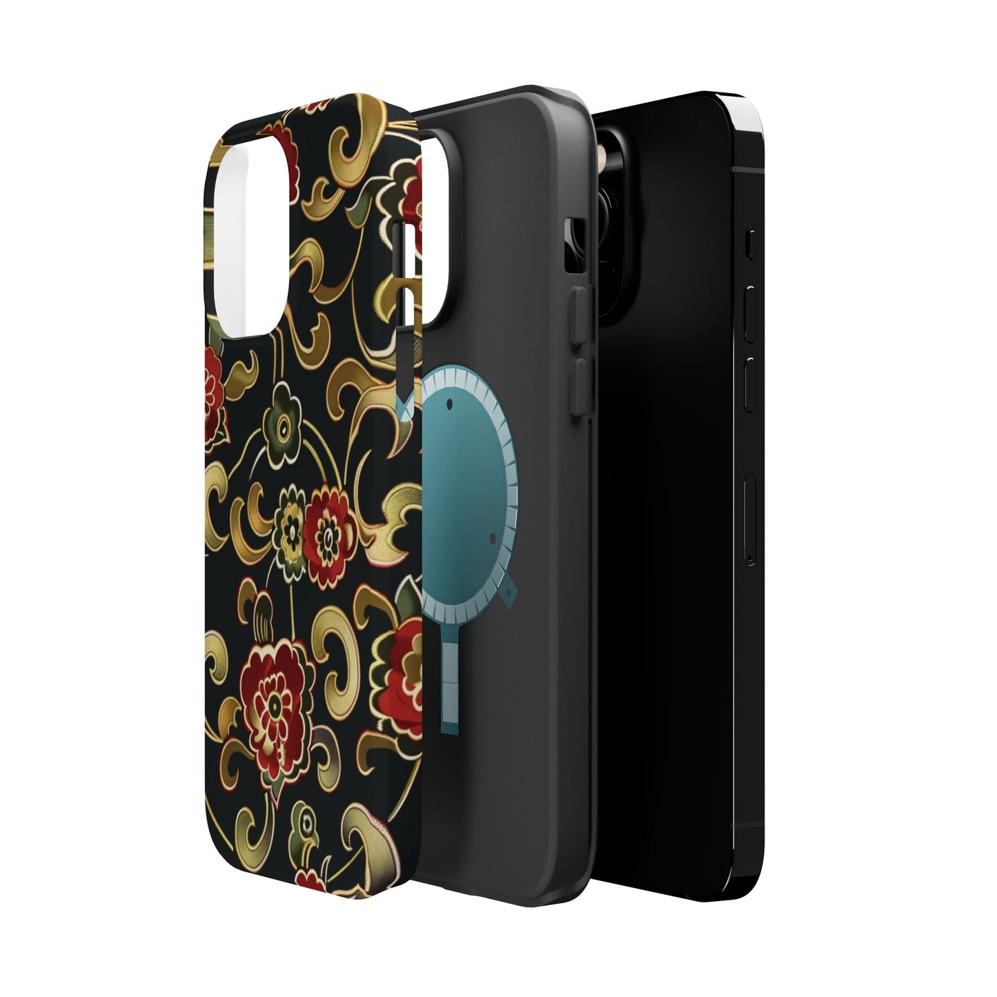 Floral Scroll Magnetic Impact - Resistant Phone Case - DIGITAL X