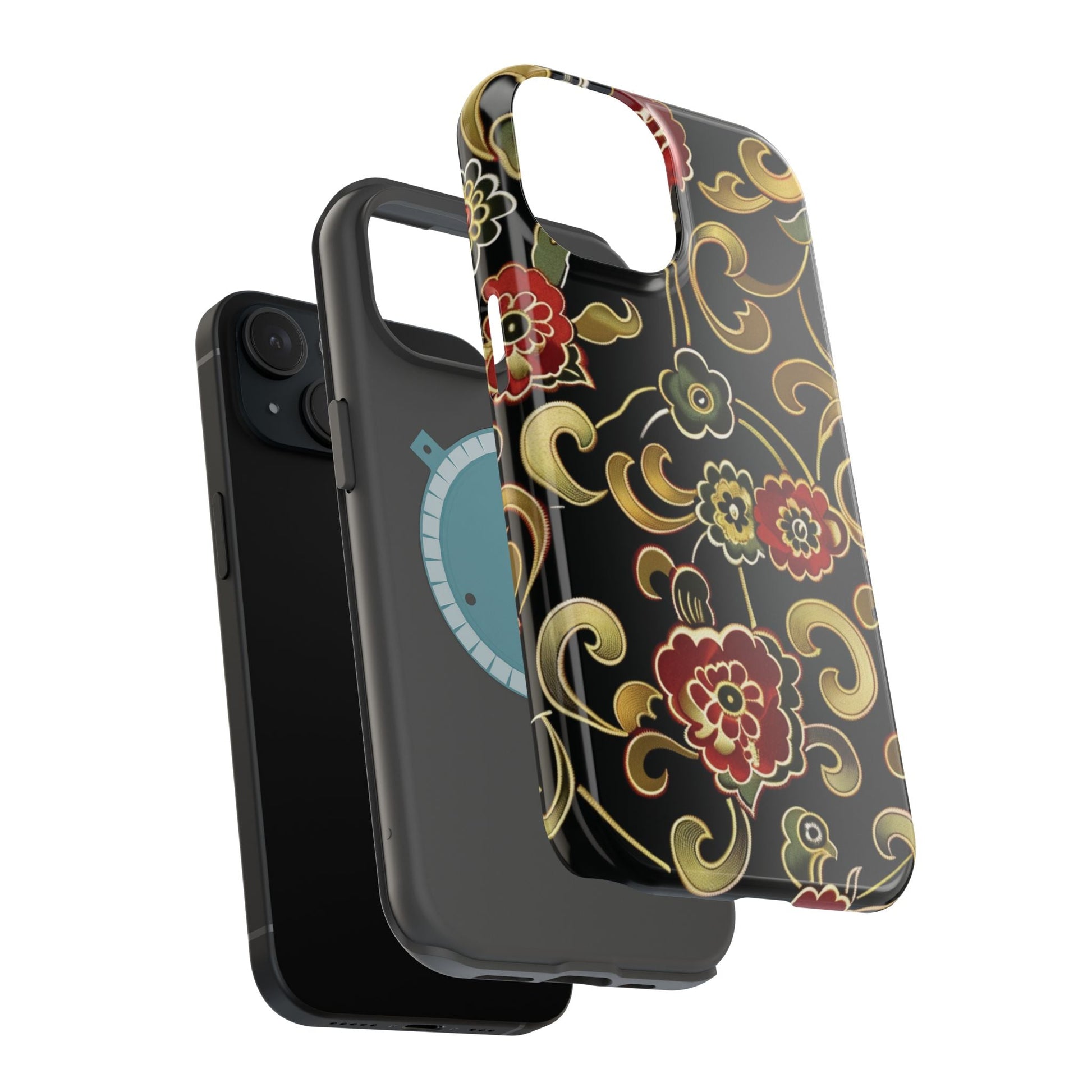 Floral Scroll Magnetic Impact - Resistant Phone Case - DIGITAL X