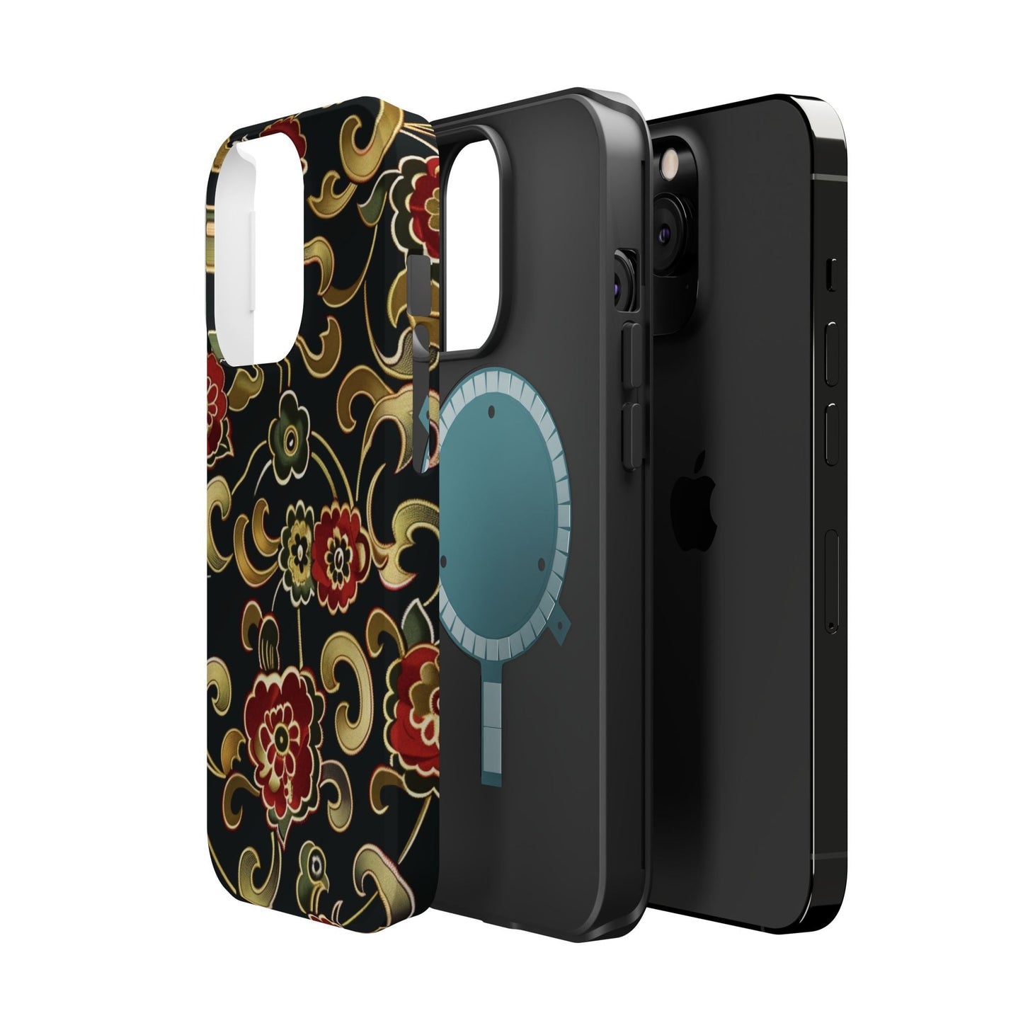 Floral Scroll Magnetic Impact - Resistant Phone Case - DIGITAL X