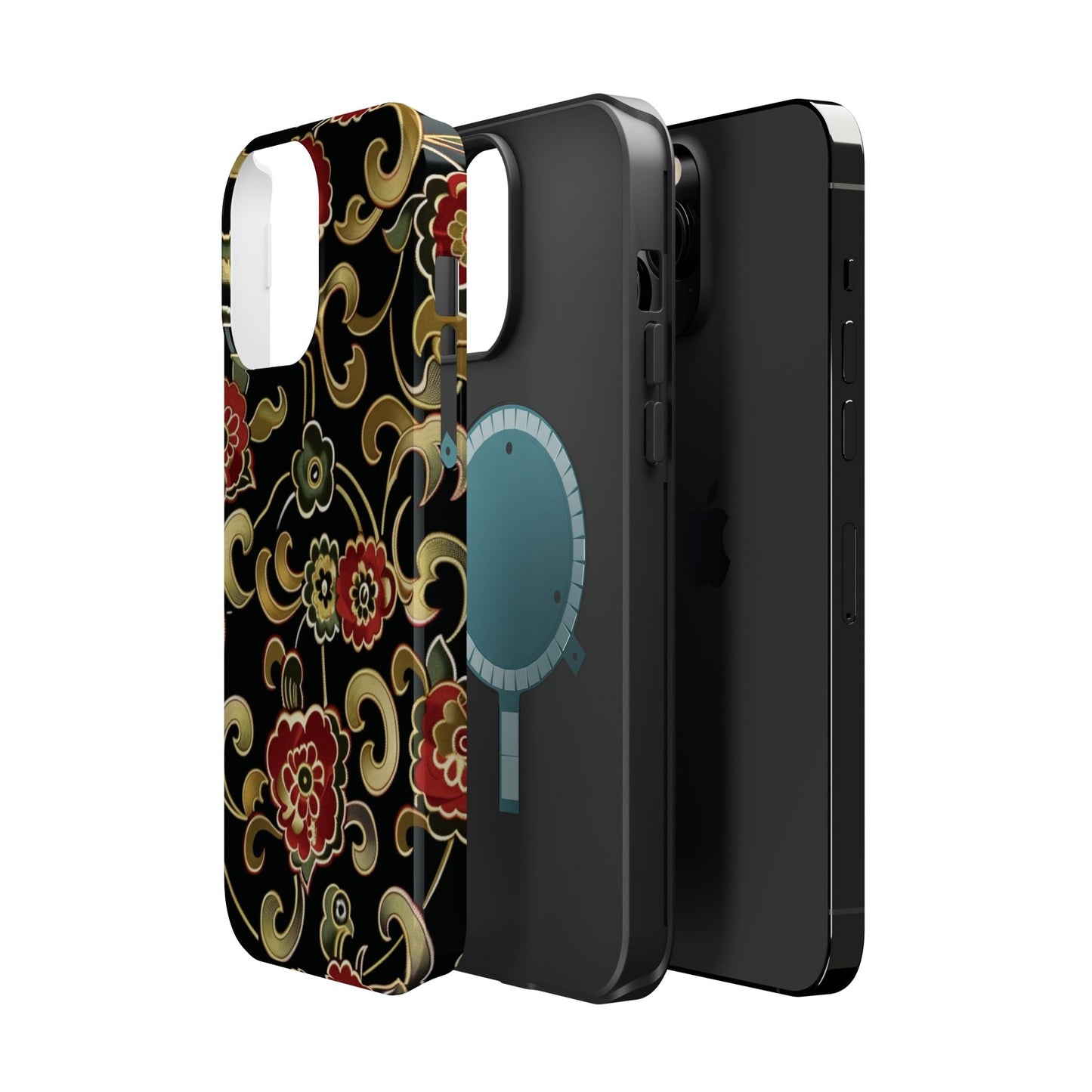 Floral Scroll Magnetic Impact - Resistant Phone Case - DIGITAL X