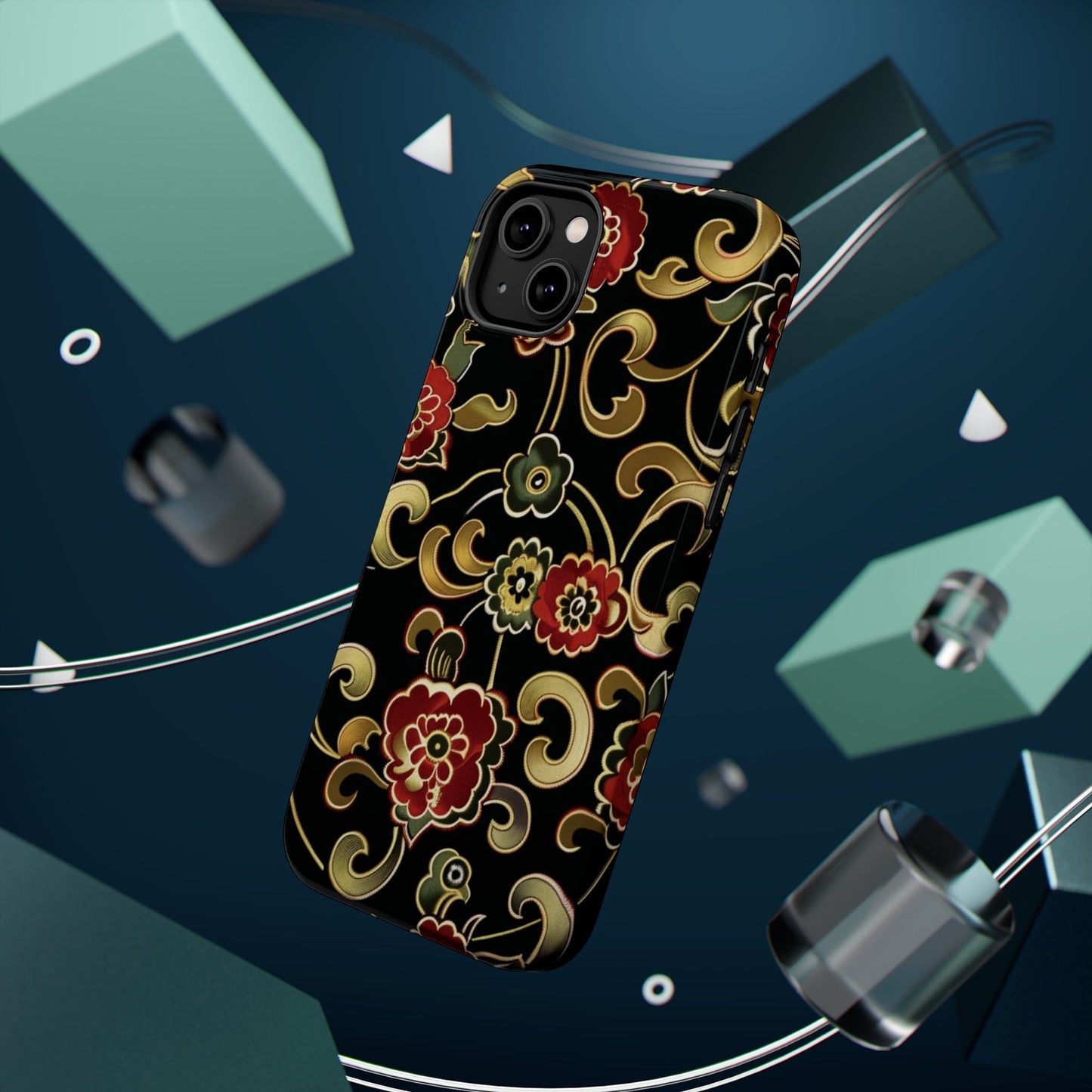 Floral Scroll Magnetic Impact - Resistant Phone Case - DIGITAL X