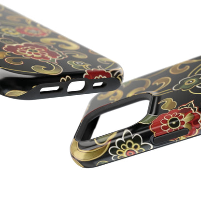 Floral Scroll Magnetic Impact - Resistant Phone Case - DIGITAL X