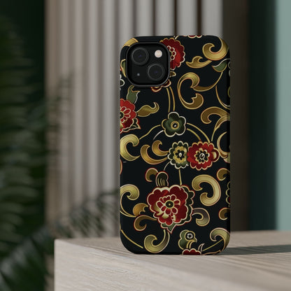 Floral Scroll Magnetic Impact - Resistant Phone Case - DIGITAL X