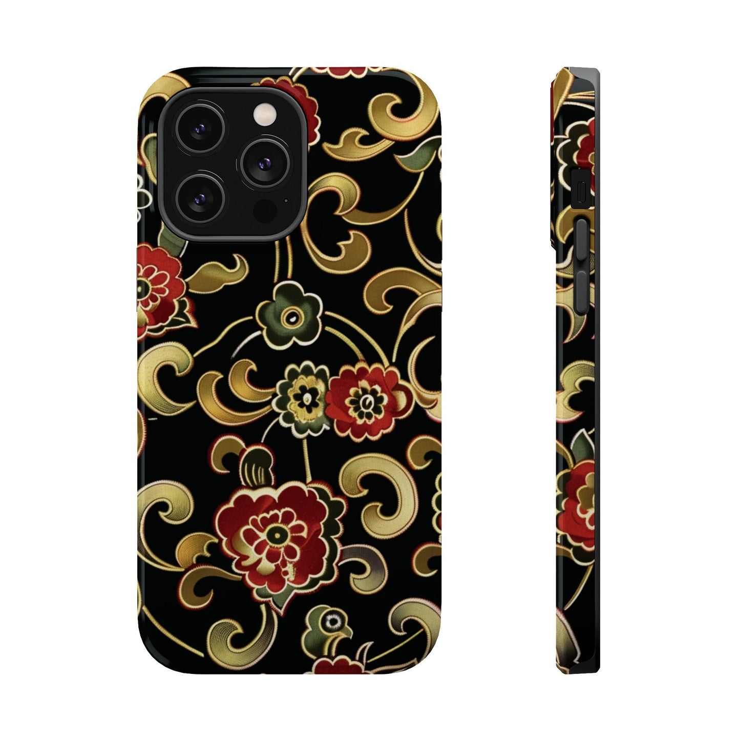 Floral Scroll Magnetic Impact - Resistant Phone Case - DIGITAL X