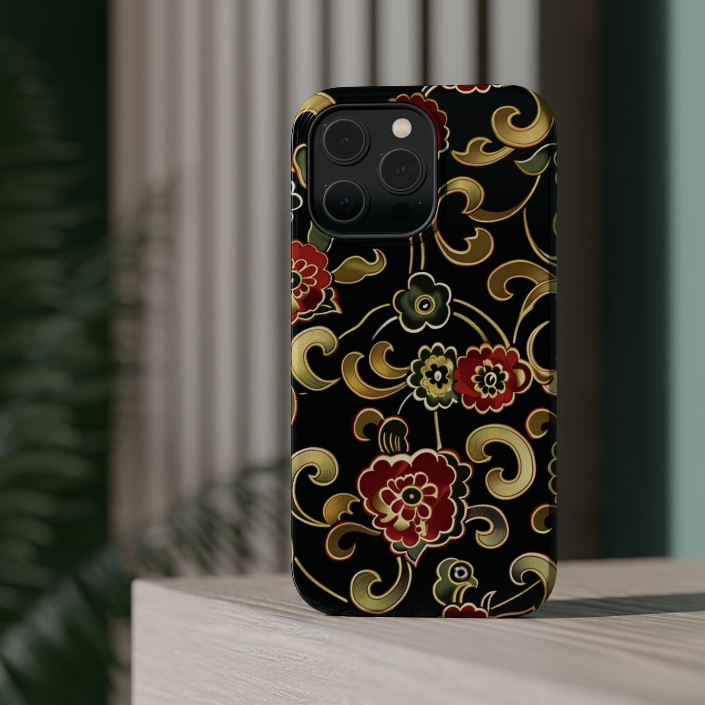 Floral Scroll Magnetic Impact - Resistant Phone Case - DIGITAL X