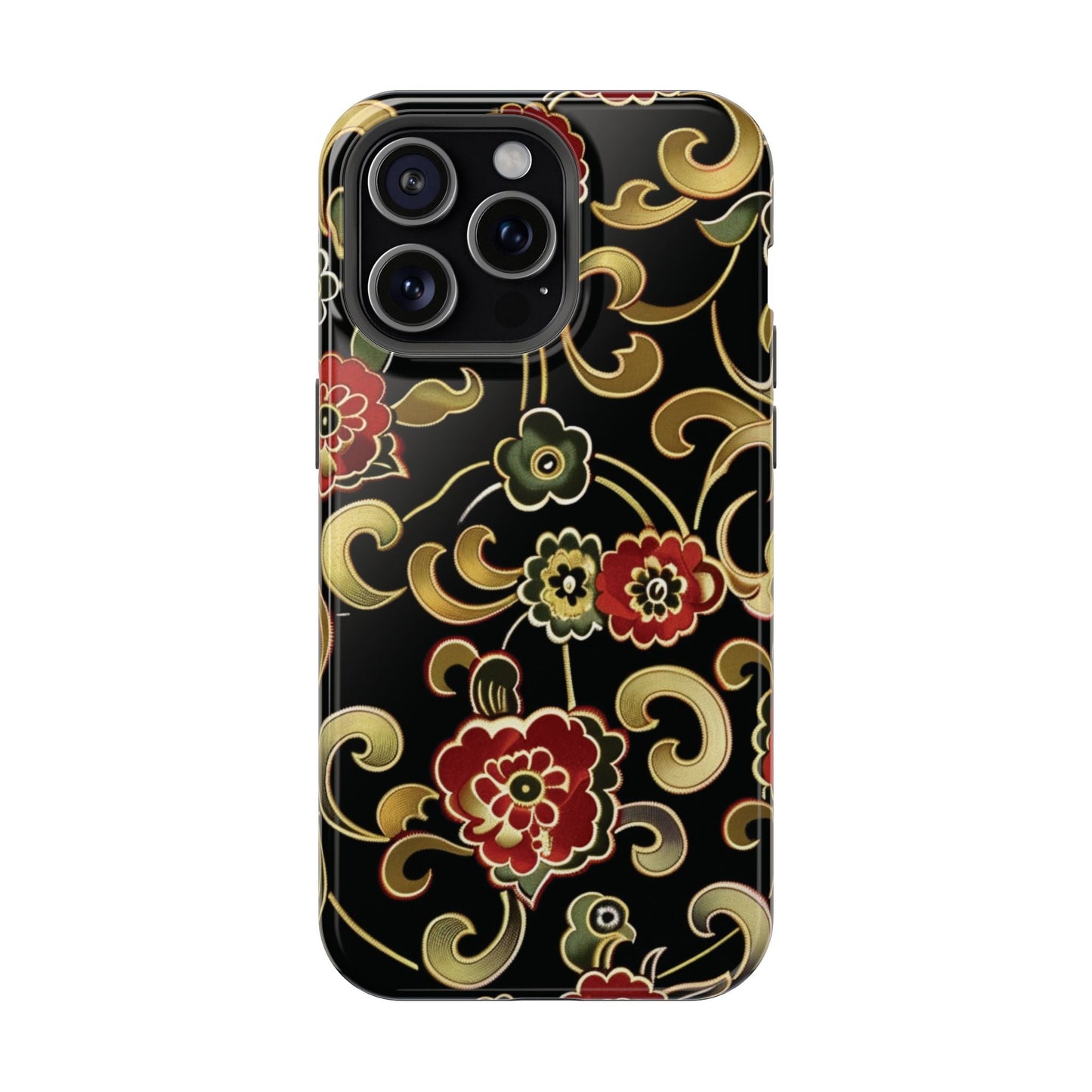 Floral Scroll Magnetic Impact - Resistant Phone Case - DIGITAL X