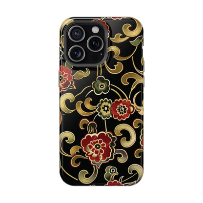 Floral Scroll Magnetic Impact - Resistant Phone Case - DIGITAL X