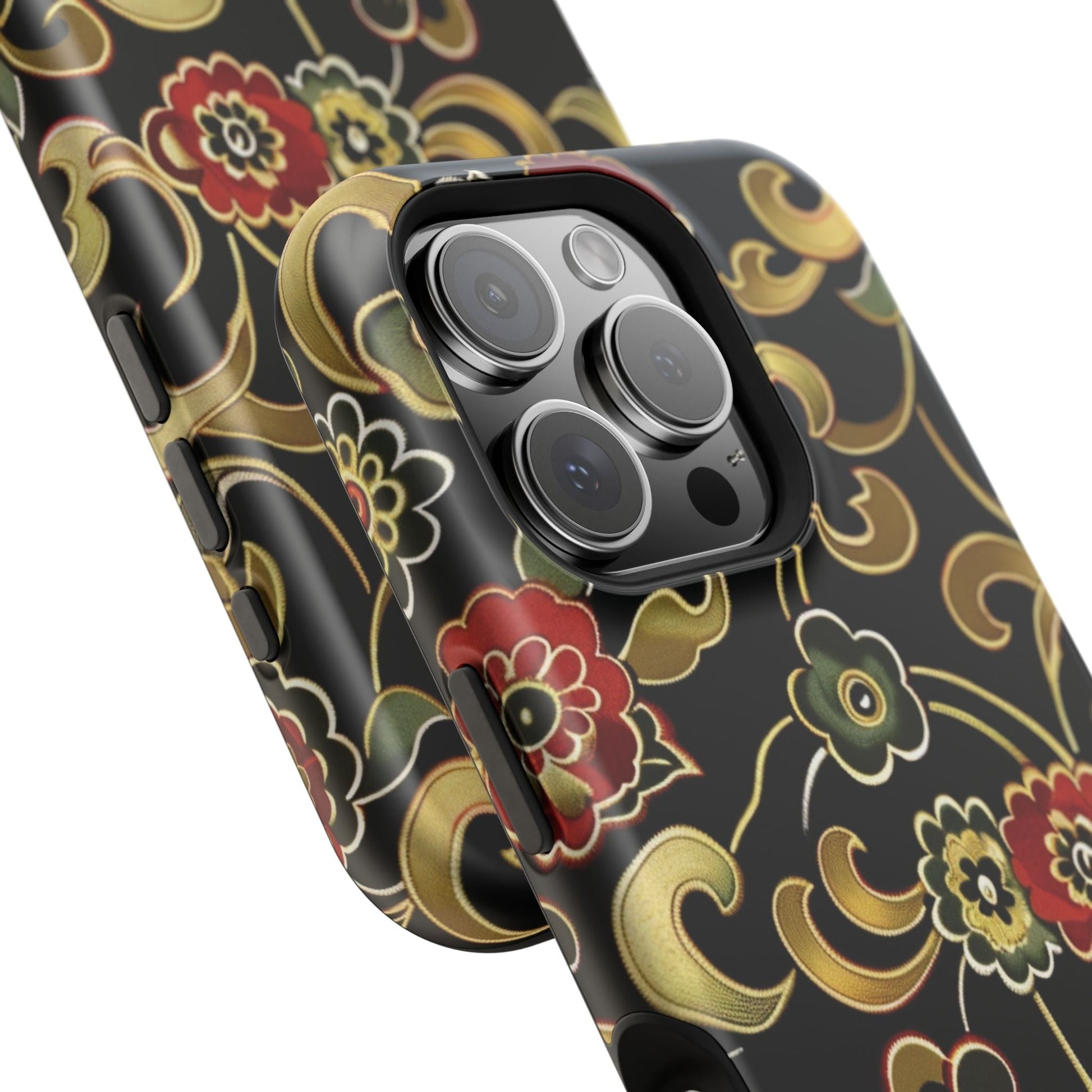 Floral Scroll Magnetic Impact - Resistant Phone Case - DIGITAL X
