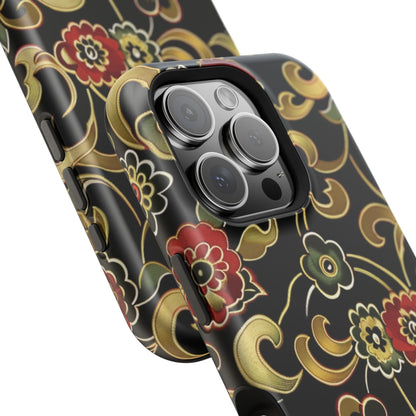 Floral Scroll Magnetic Impact - Resistant Phone Case - DIGITAL X