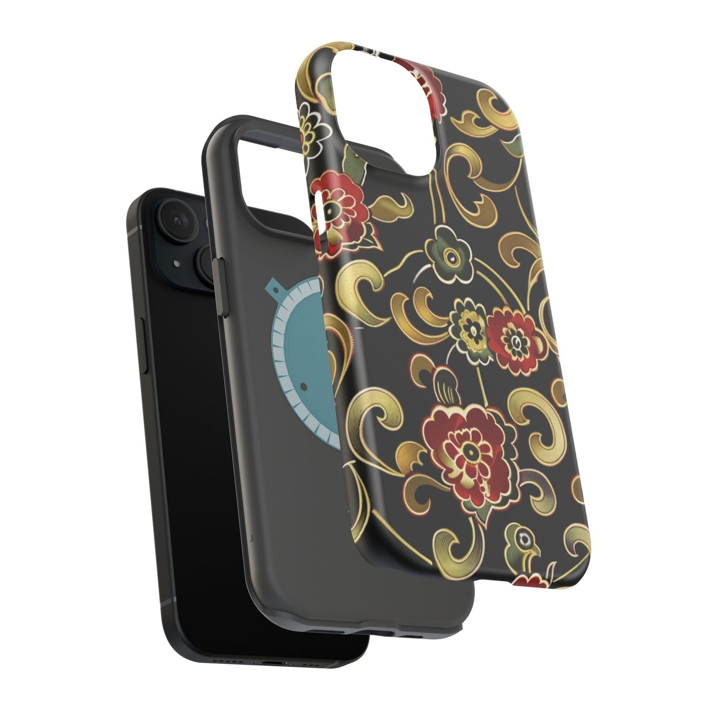 Floral Scroll Magnetic Impact - Resistant Phone Case - DIGITAL X