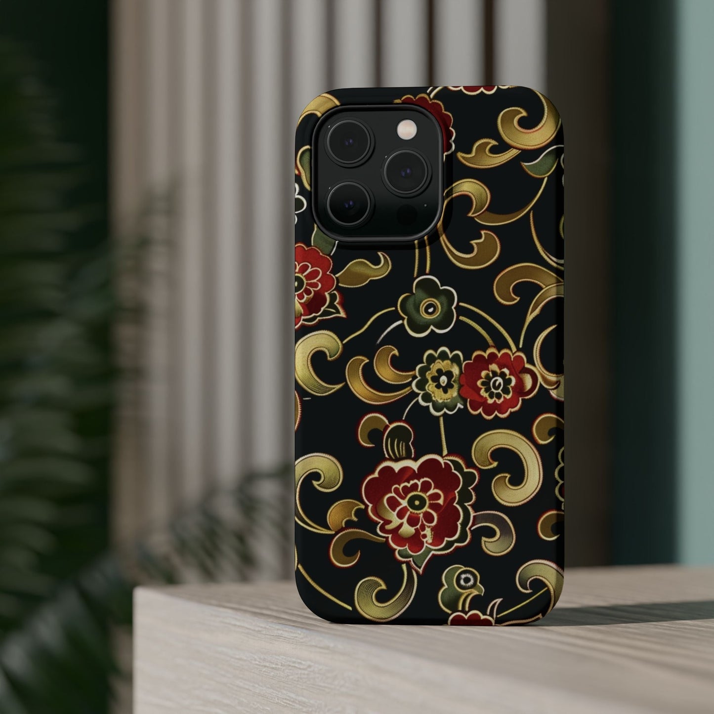 Floral Scroll Magnetic Impact - Resistant Phone Case - DIGITAL X