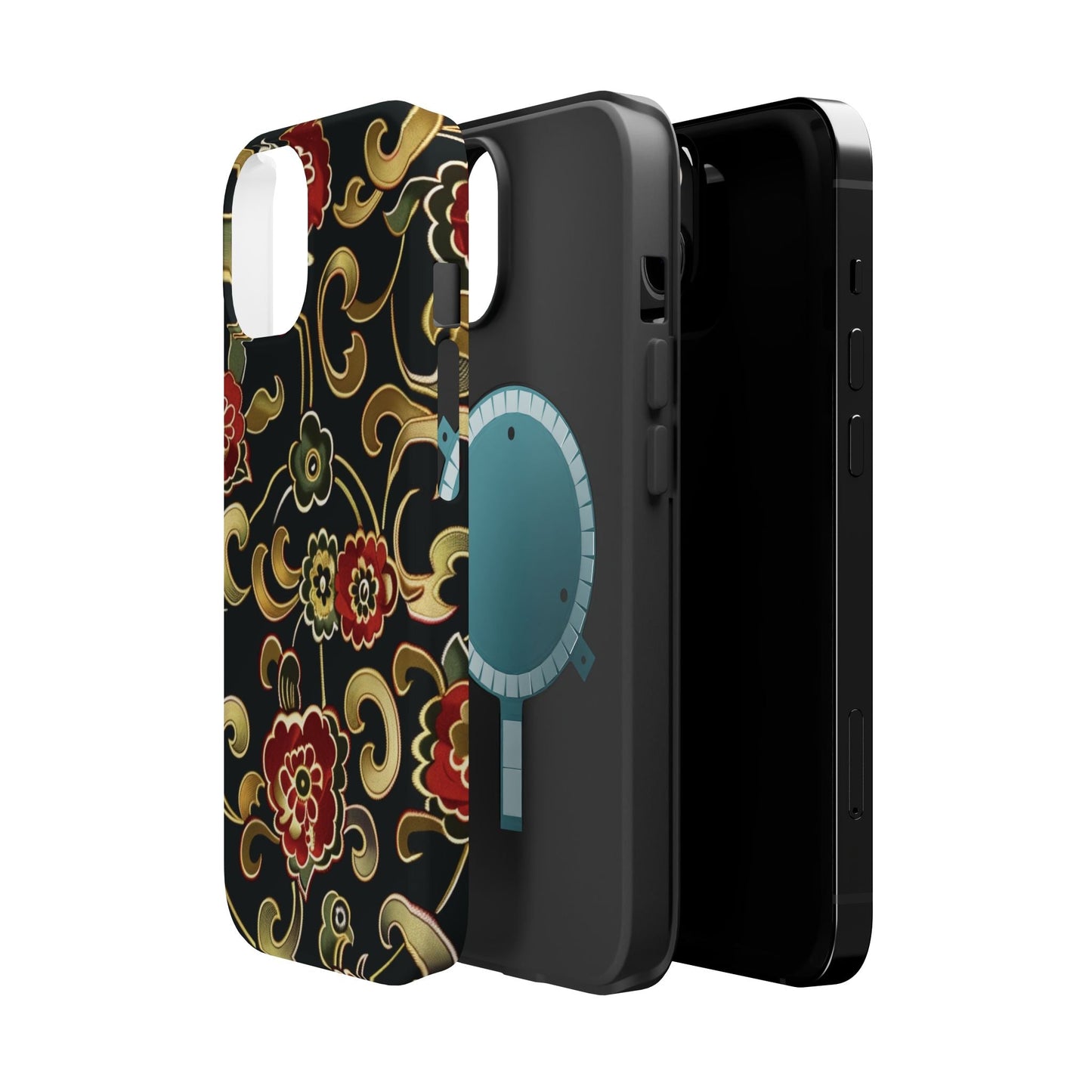 Floral Scroll Magnetic Impact - Resistant Phone Case - DIGITAL X