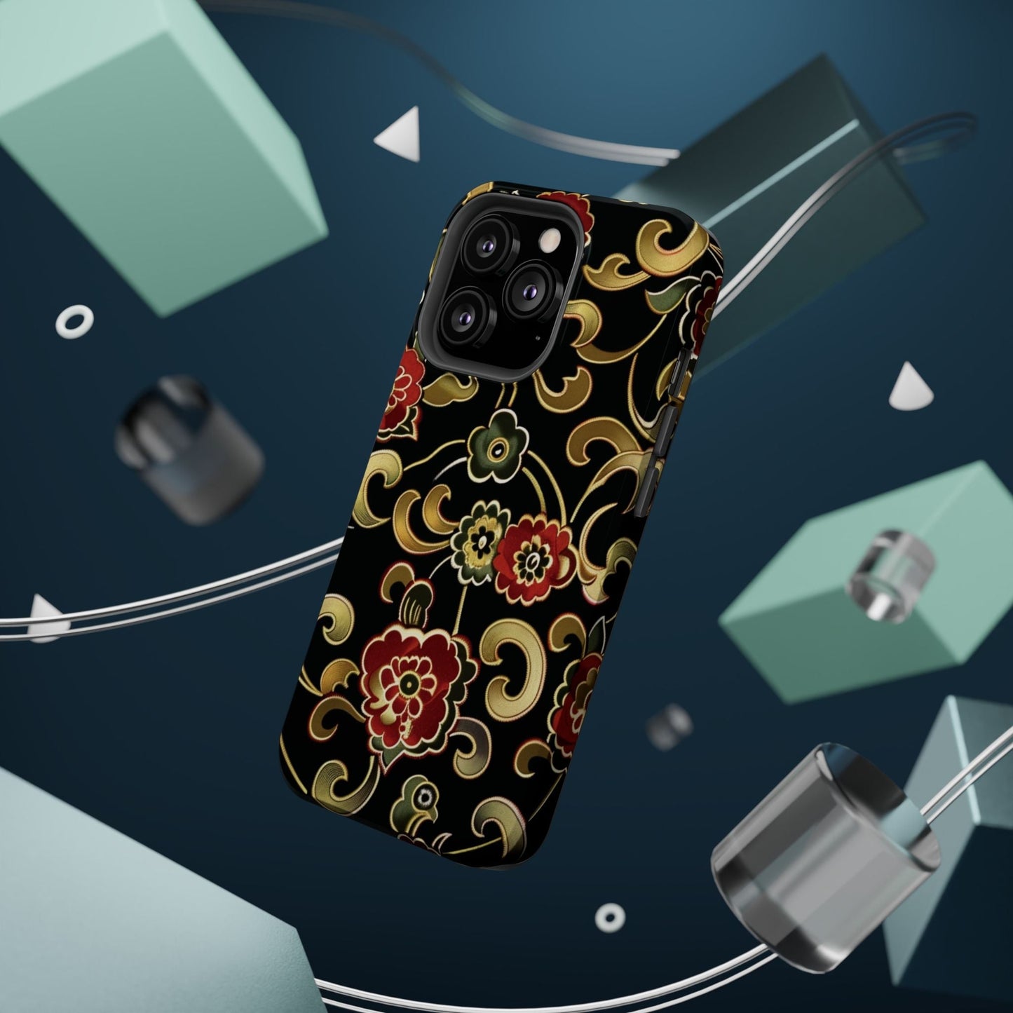 Floral Scroll Magnetic Impact - Resistant Phone Case - DIGITAL X