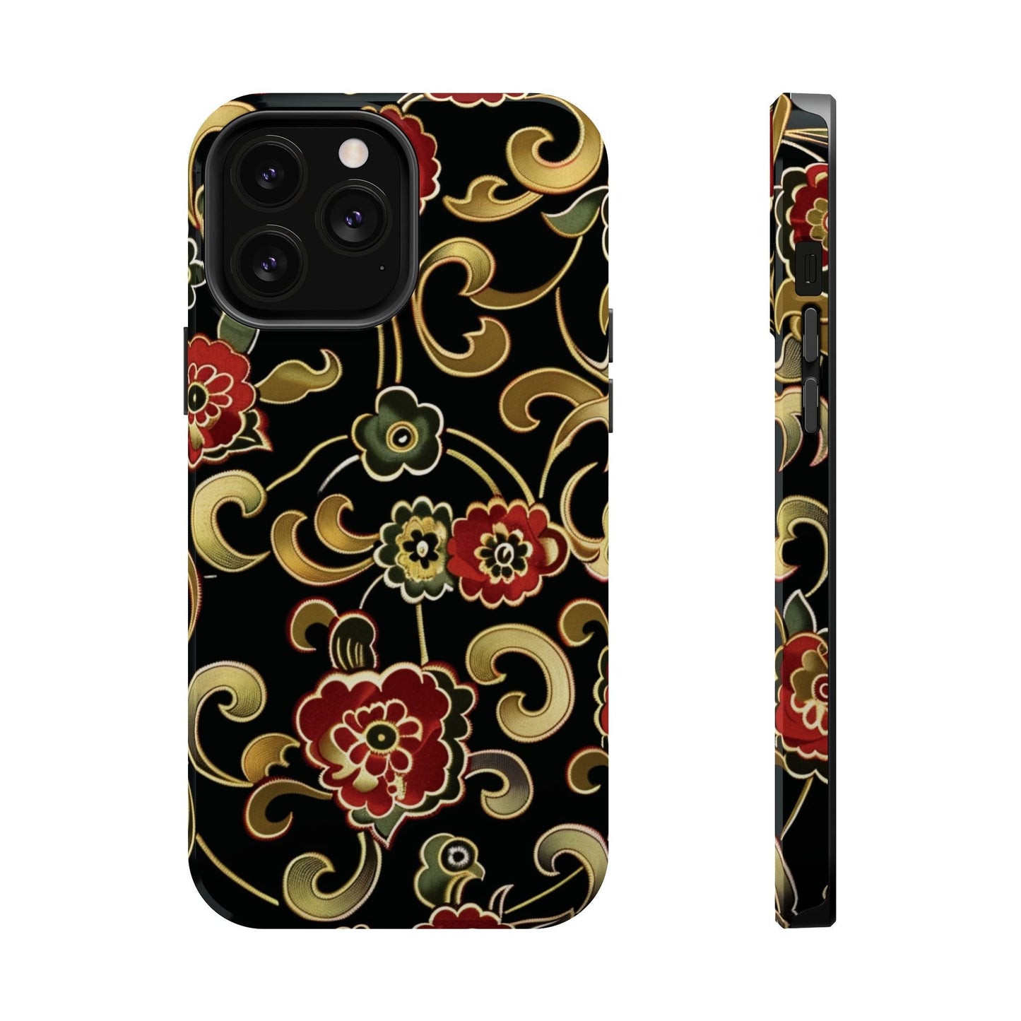 Floral Scroll Magnetic Impact - Resistant Phone Case - DIGITAL X