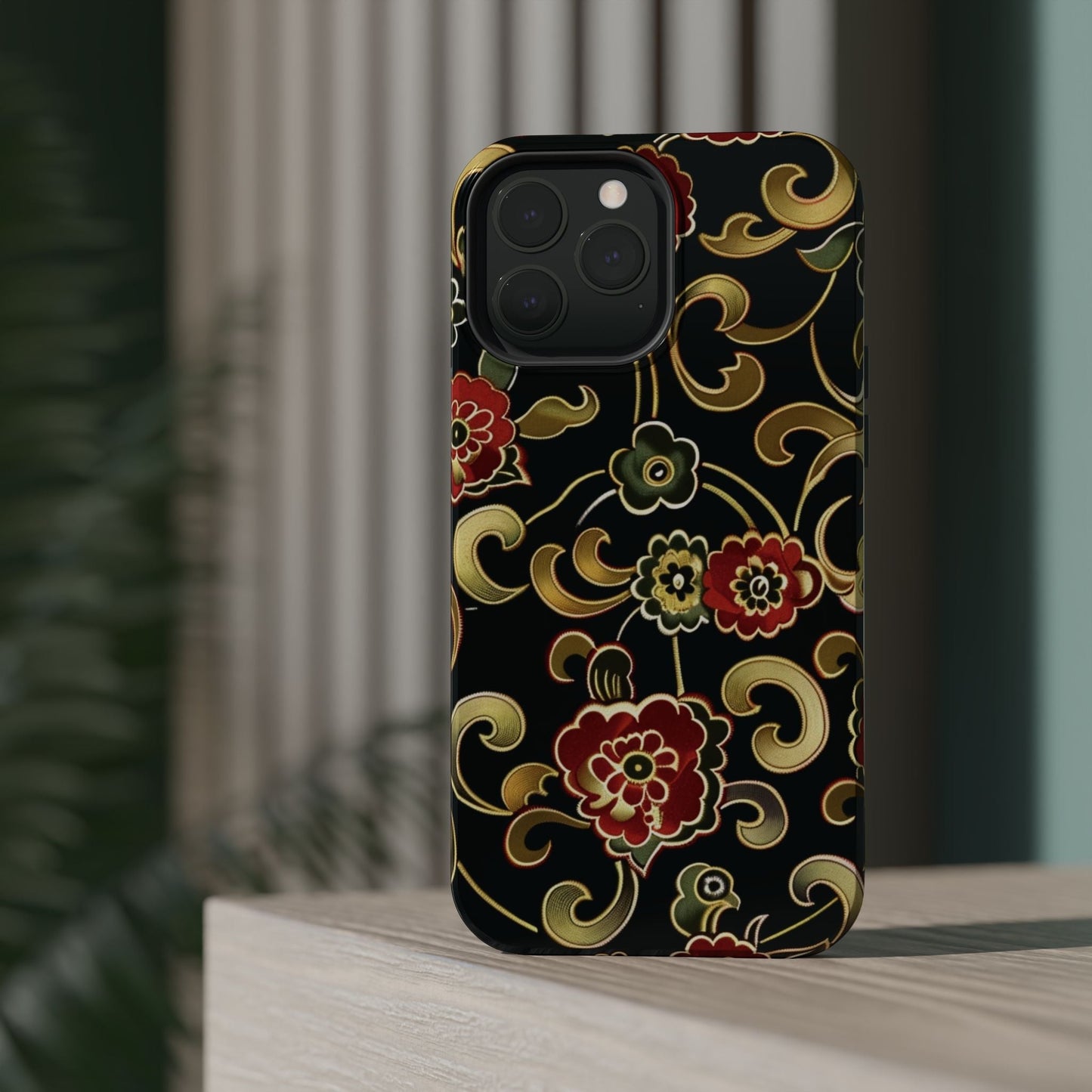 Floral Scroll Magnetic Impact - Resistant Phone Case - DIGITAL X