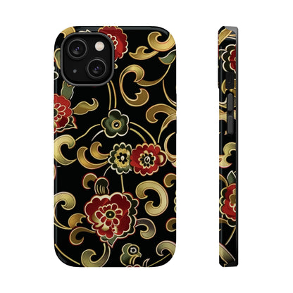 Floral Scroll Magnetic Impact - Resistant Phone Case - DIGITAL X