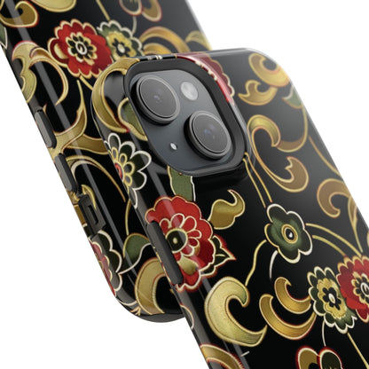 Floral Scroll Magnetic Impact - Resistant Phone Case - DIGITAL X