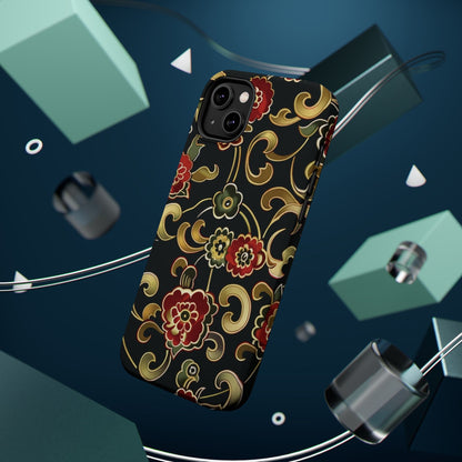 Floral Scroll Magnetic Impact - Resistant Phone Case - DIGITAL X