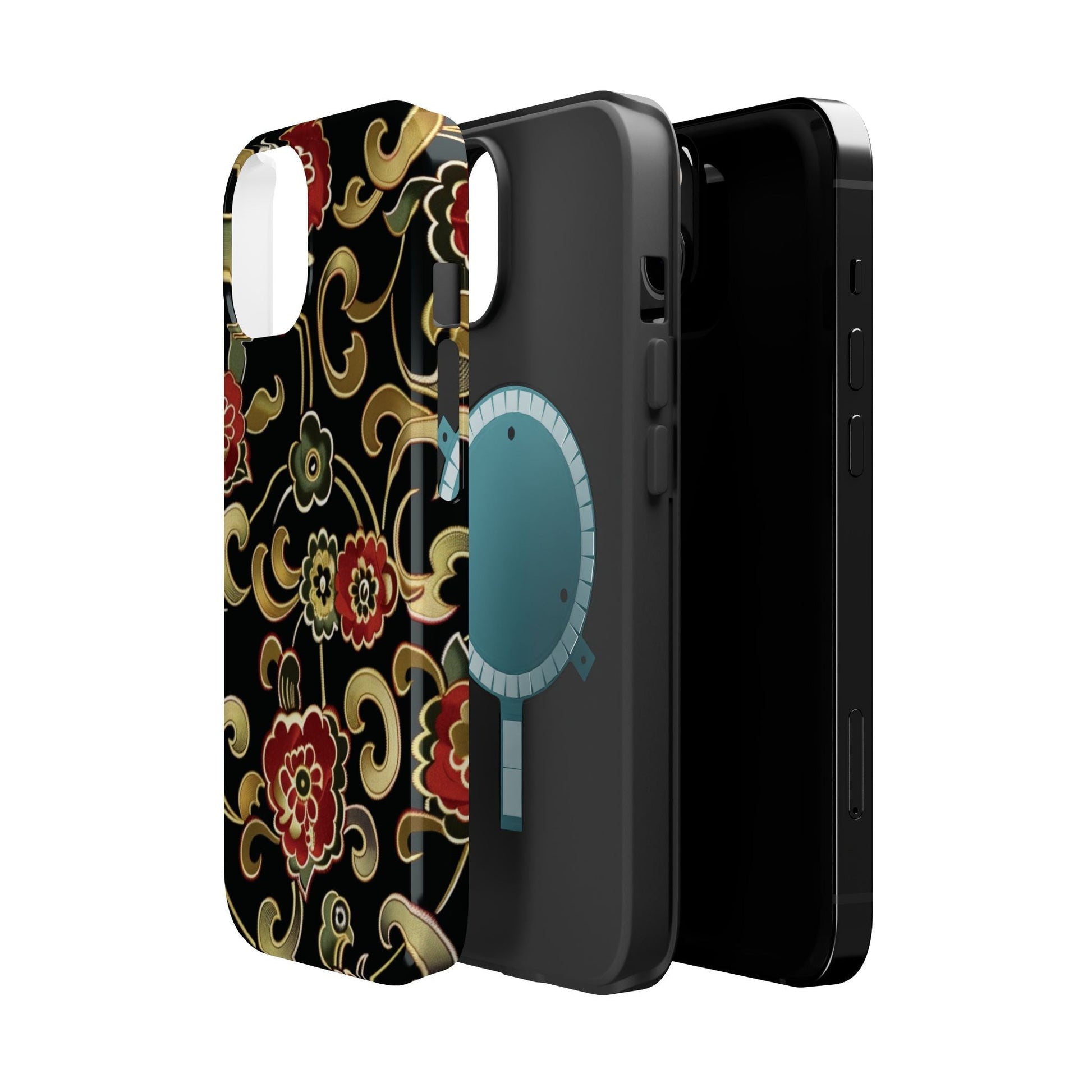 Floral Scroll Magnetic Impact - Resistant Phone Case - DIGITAL X