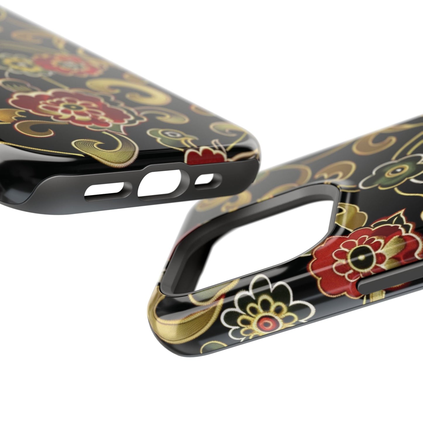 Floral Scroll Magnetic Impact - Resistant Phone Case - DIGITAL X