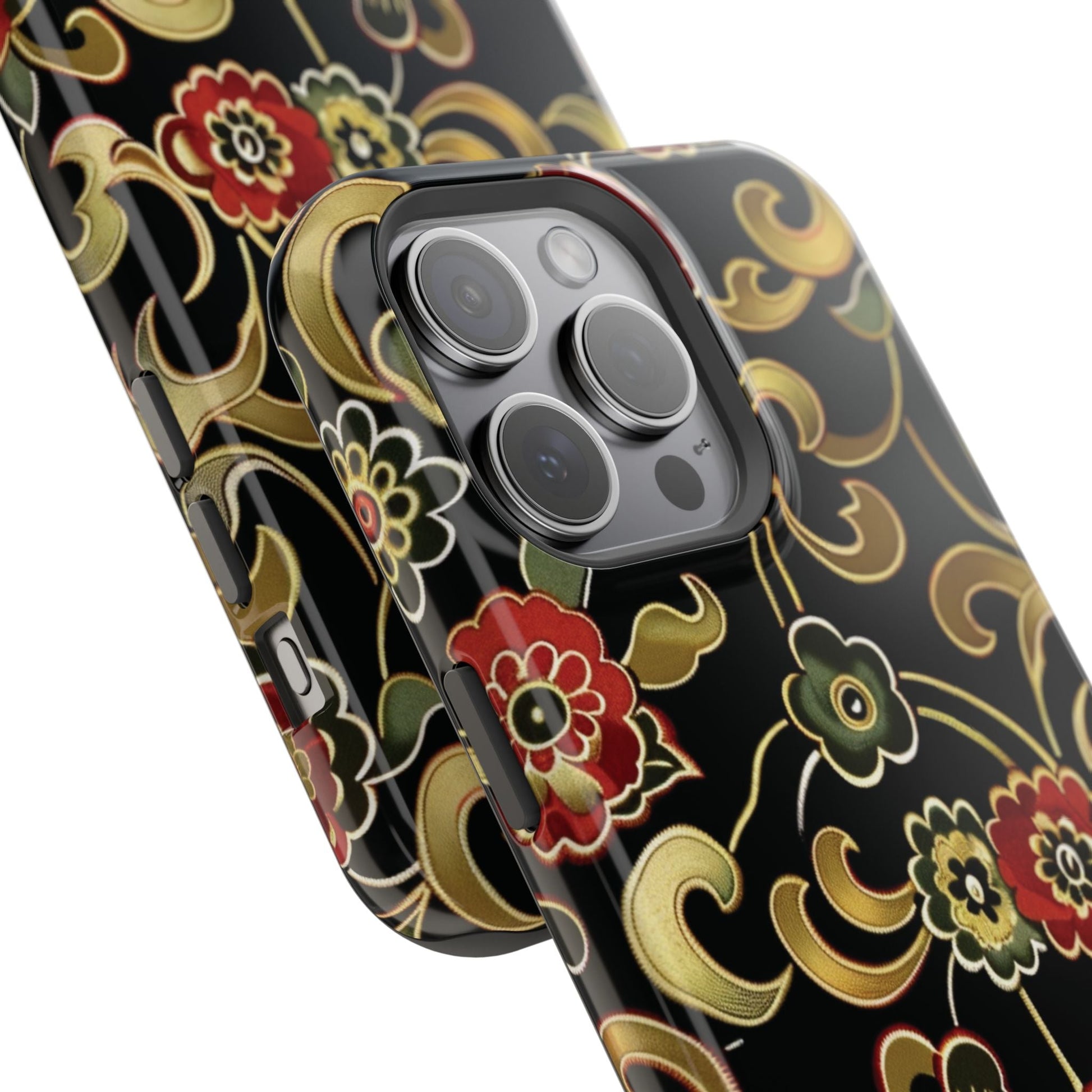 Floral Scroll Magnetic Impact - Resistant Phone Case - DIGITAL X