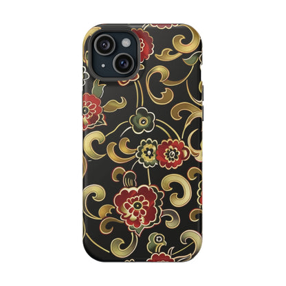 Floral Scroll Magnetic Impact - Resistant Phone Case - DIGITAL X