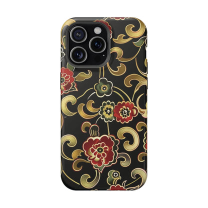 Floral Scroll Magnetic Impact - Resistant Phone Case - DIGITAL X