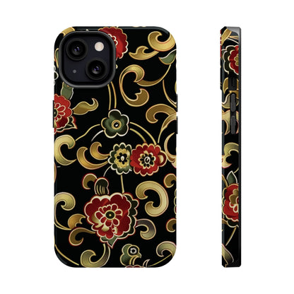 Floral Scroll Magnetic Impact - Resistant Phone Case - DIGITAL X