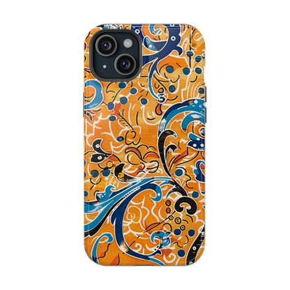Floral Swirl Magnetic Impact - Resistant Phone Case - DIGITAL X