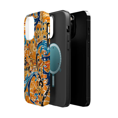 Floral Swirl Magnetic Impact - Resistant Phone Case - DIGITAL X