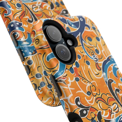 Floral Swirl Magnetic Impact - Resistant Phone Case - DIGITAL X