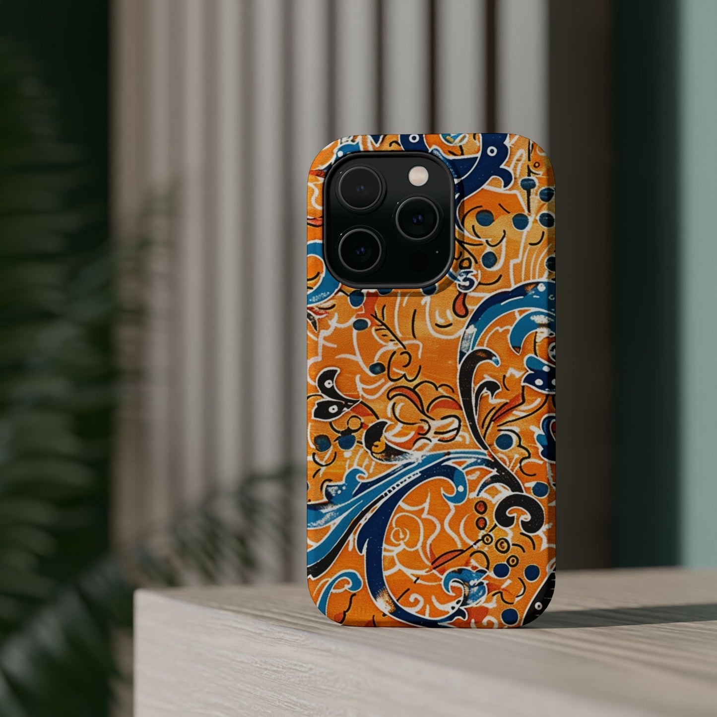 Floral Swirl Magnetic Impact - Resistant Phone Case - DIGITAL X