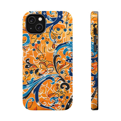 Floral Swirl Magnetic Impact - Resistant Phone Case - DIGITAL X