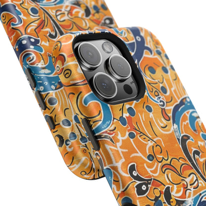 Floral Swirl Magnetic Impact - Resistant Phone Case - DIGITAL X