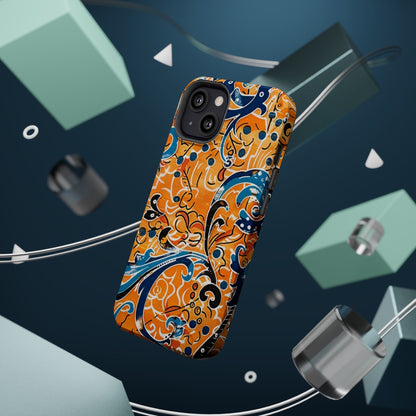 Floral Swirl Magnetic Impact - Resistant Phone Case - DIGITAL X