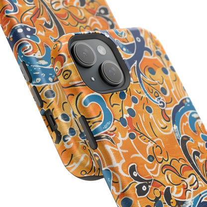 Floral Swirl Magnetic Impact - Resistant Phone Case - DIGITAL X
