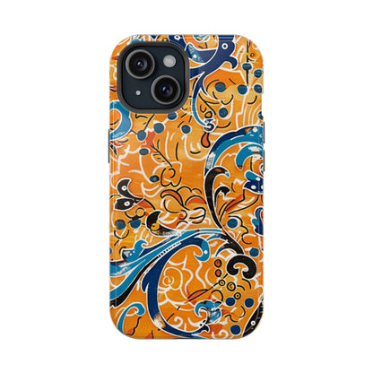 Floral Swirl Magnetic Impact - Resistant Phone Case - DIGITAL X
