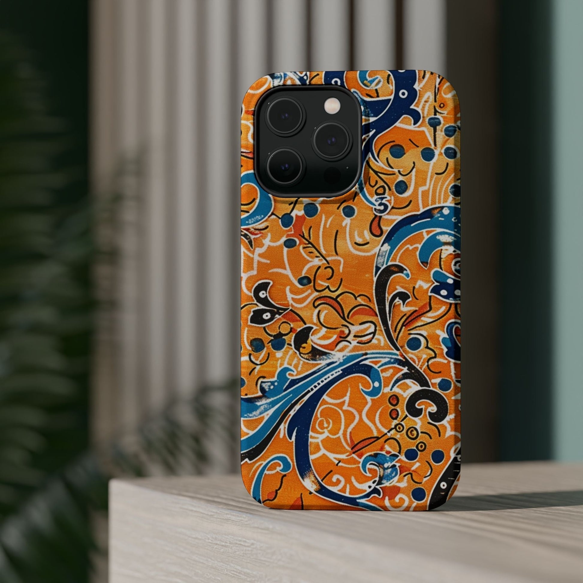 Floral Swirl Magnetic Impact - Resistant Phone Case - DIGITAL X