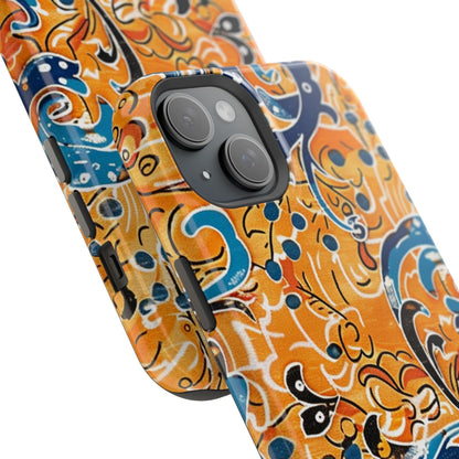 Floral Swirl Magnetic Impact - Resistant Phone Case - DIGITAL X