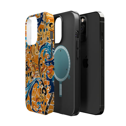 Floral Swirl Magnetic Impact - Resistant Phone Case - DIGITAL X