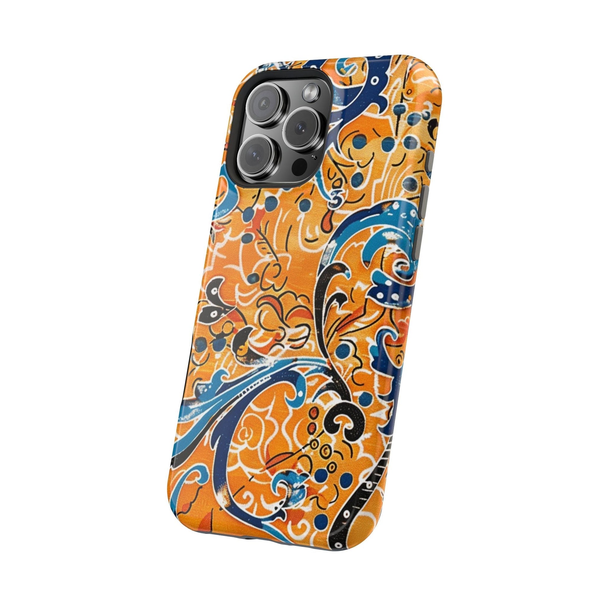 Floral Swirl Magnetic Impact - Resistant Phone Case - DIGITAL X