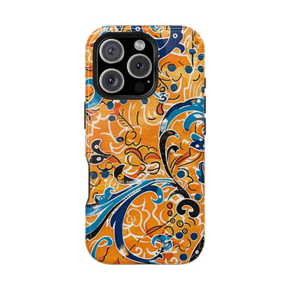 Floral Swirl Magnetic Impact - Resistant Phone Case - DIGITAL X