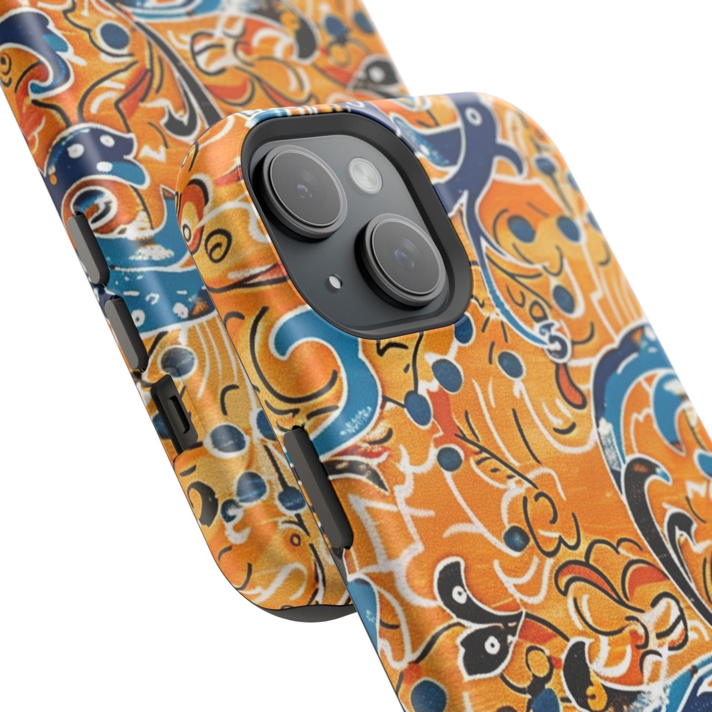 Floral Swirl Magnetic Impact - Resistant Phone Case - DIGITAL X