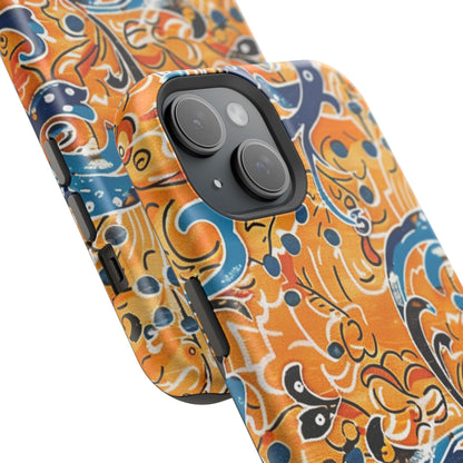 Floral Swirl Magnetic Impact - Resistant Phone Case - DIGITAL X