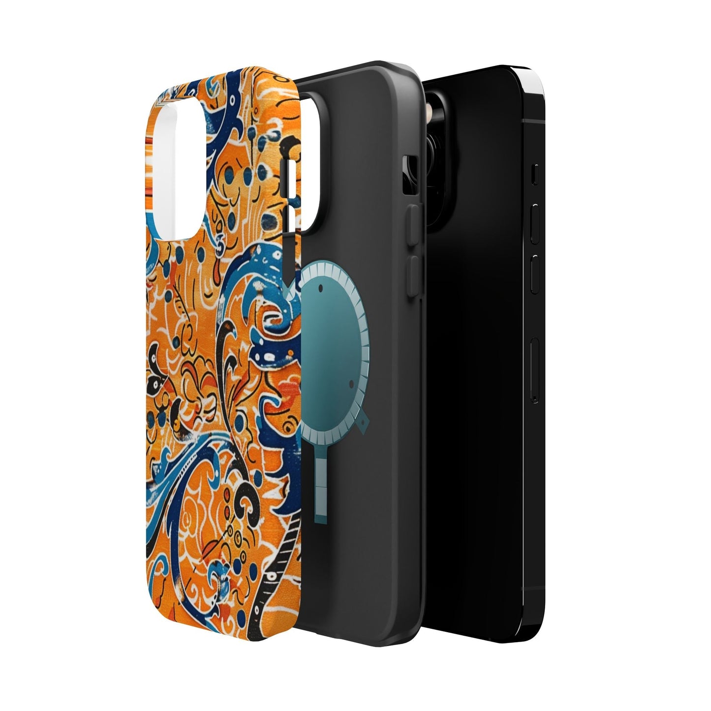 Floral Swirl Magnetic Impact - Resistant Phone Case - DIGITAL X