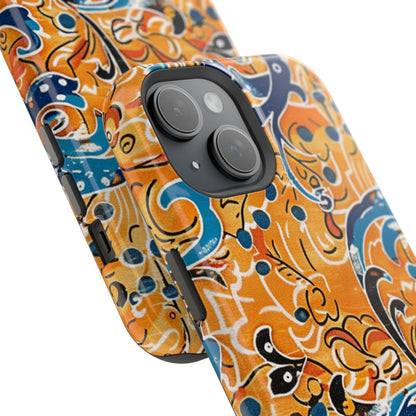 Floral Swirl Magnetic Impact - Resistant Phone Case - DIGITAL X